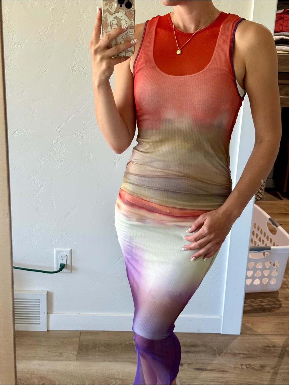 Zara Mesh Maxi Dress